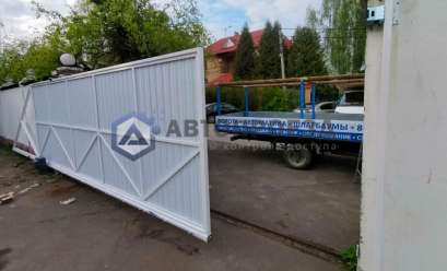 Откатные ворота с профлистом и автоматикой CAME