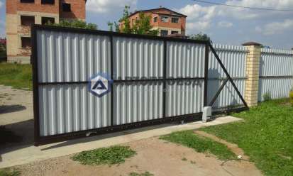 Откатные ворота с автоматикой под ключ